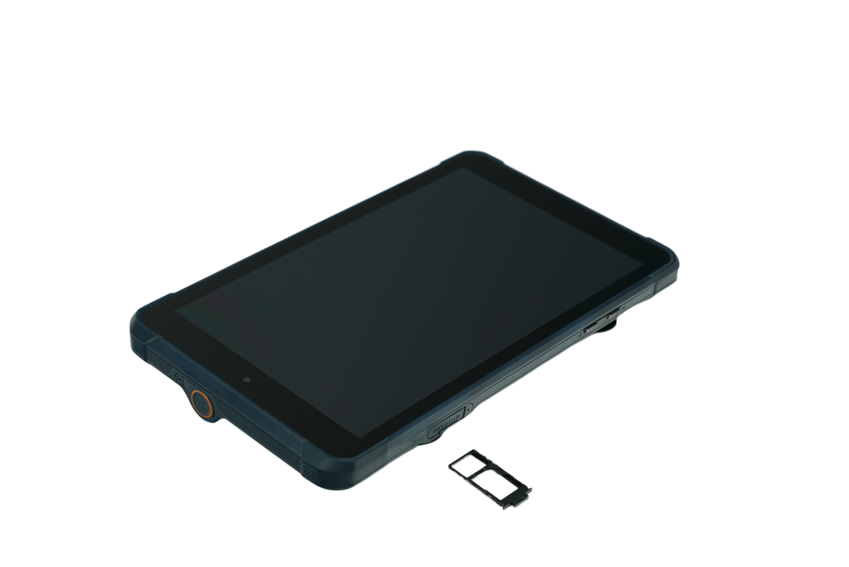 LT800 Android tablet top view with rugged housing