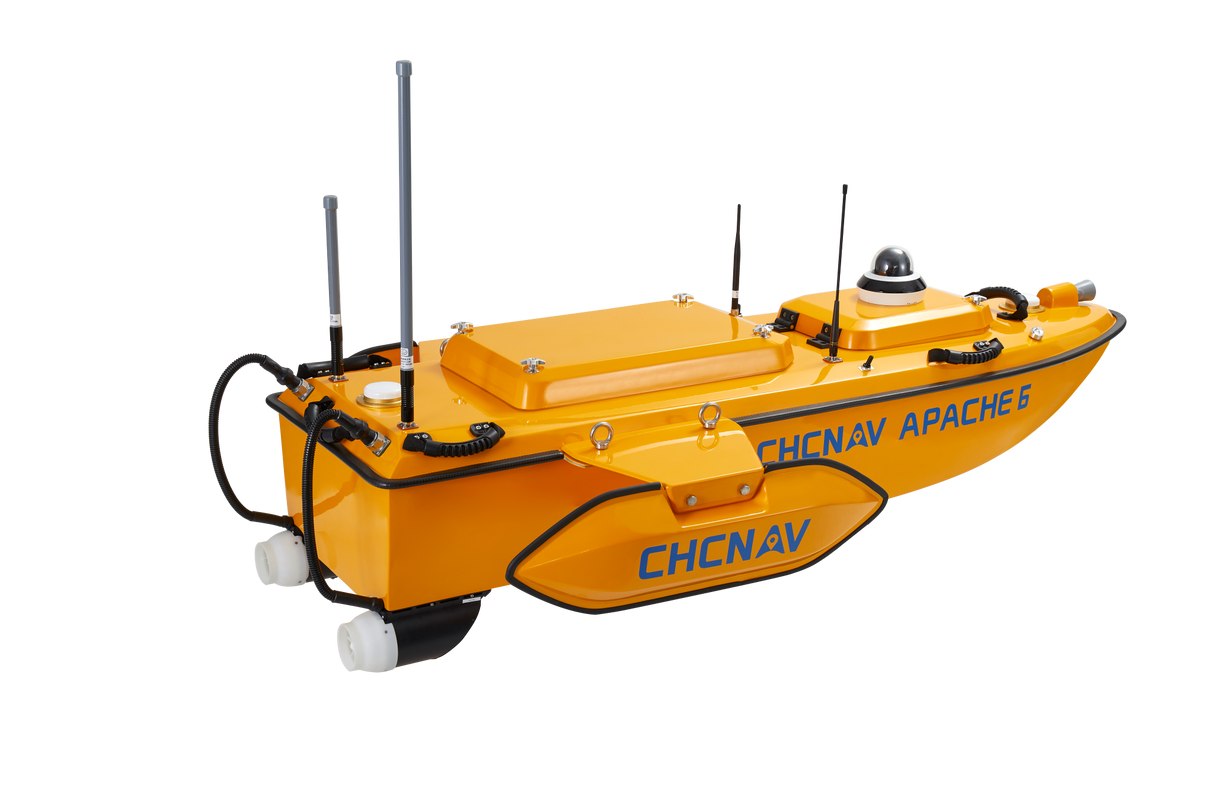 CHCNAV Apache 6 – angled view highlighting design and sonar module