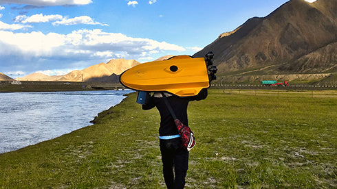 Bathymetric survey using CHCNAV Apache 3 in field