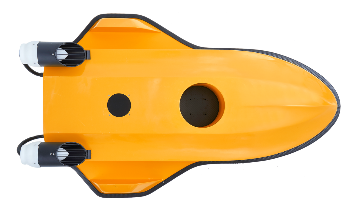 CHCNAV Apache 4 USV – bottom view of compact survey vessel