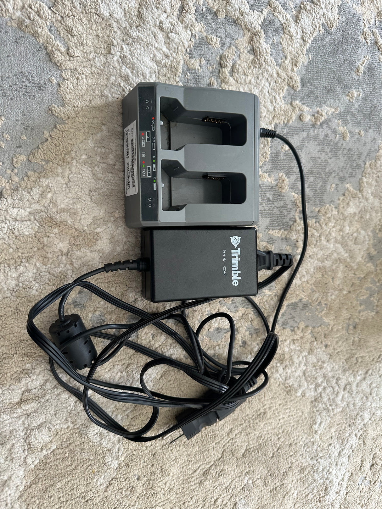 Rear view of Trimble S5 total station showing model and ports