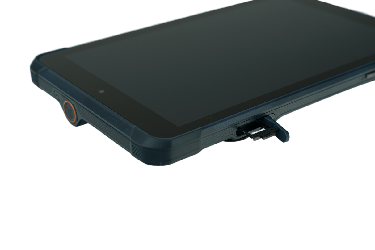 Top view of LT800H tablet showing rugged casing