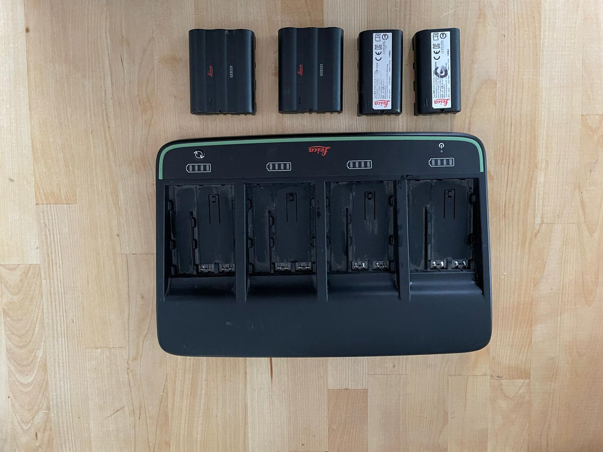 Front view of Leica GS16 mounted on pole