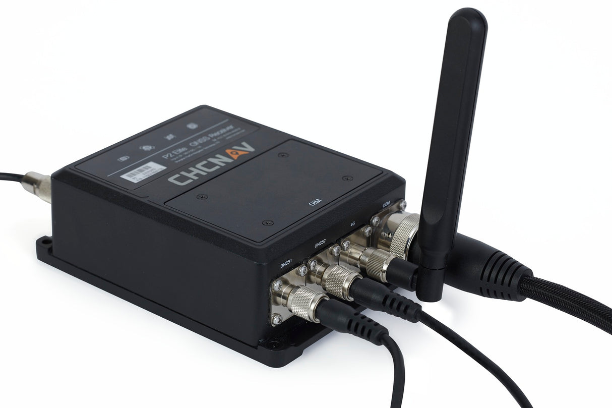 CHCNAV P2 Elite sensor with mounted cables and connectors