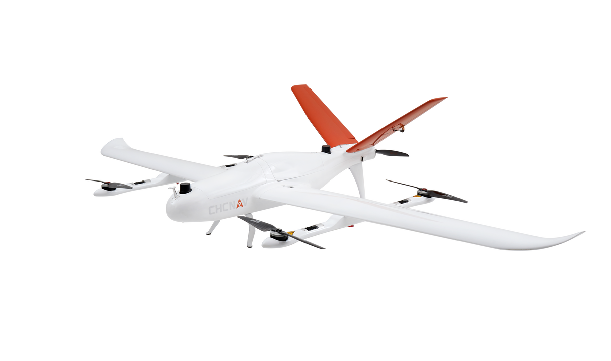 Angled view of CHCNAV P330 Pro VTOL drone in flight