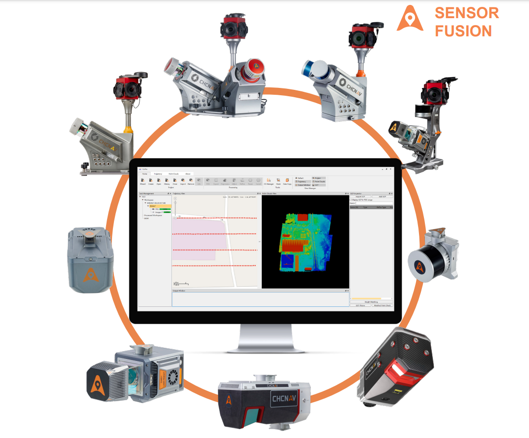 CHCNAV CoPre LiDAR processing tool with image georeferencing preview