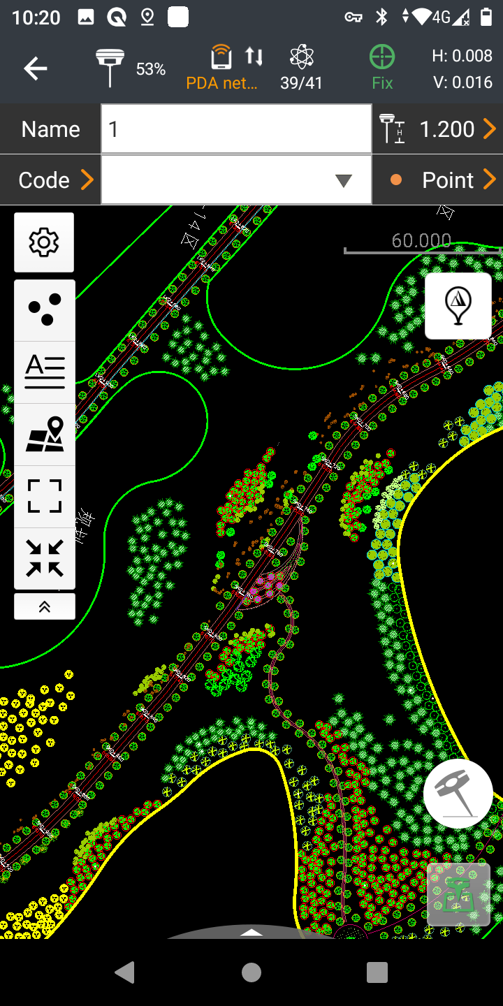 LandStar live GNSS positioning view