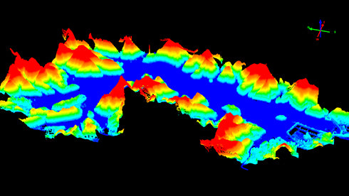 High-resolution underwater terrain data from HQ-400 sonar system