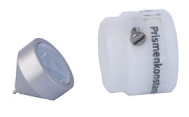 Compact dual prism system for precise facade targeting