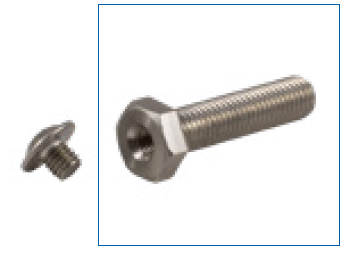 Precision wall bolts set with hex head and plane-turned surface